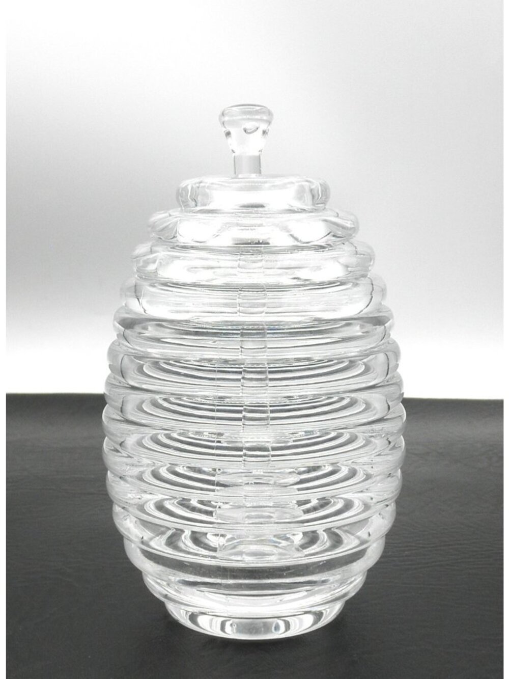 Clear Acrylic Beehive Honey Pot With Dipper Vintage from the 1980's CLEAN - Picture 9 of 9